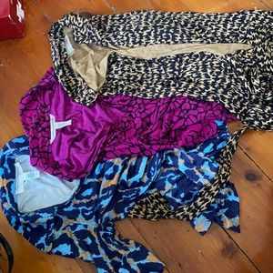 Lot of 3 DVF wrap tops 0, 2 xs